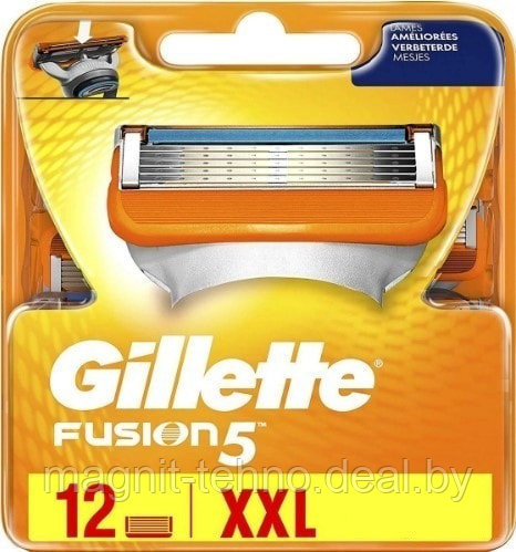 Сменные кассеты для бритья Gillette Fusion5 (12 шт) - фото 2 - id-p180249237