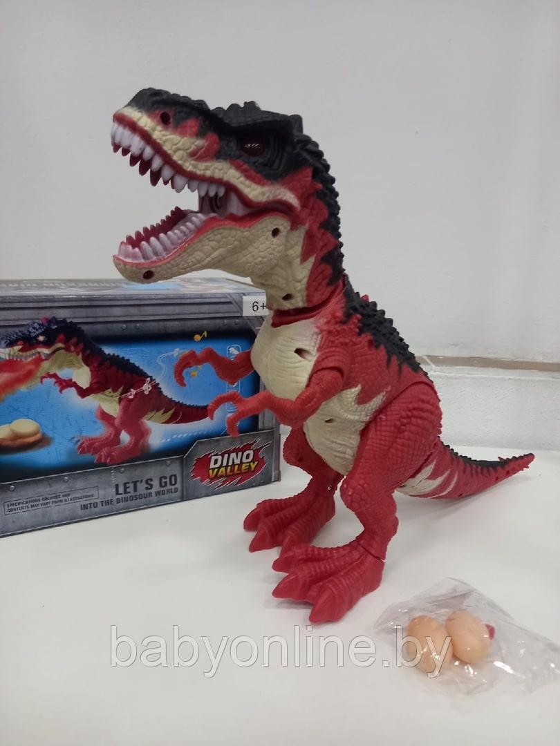 Динозавр свет, звук, ходит, несет яйца, пылает огнём арт NY019B Tyrannosaurus