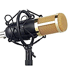 Студийный микрофон для домашней звукозаписи, караоке, стриминга и блогинга BM-800 в комплекте с микшерным пуль, фото 3