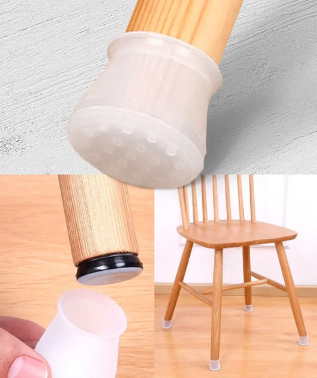 Силиконовые накладки на ножки стульев против царапин пола /Защитные колпачки для мебели, протекторы /Носочки н - фото 4 - id-p180251179