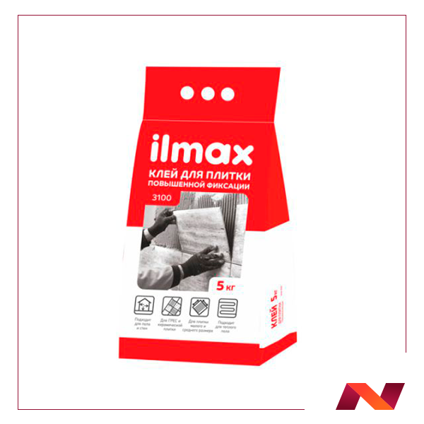 Растворная смесь сухая клеевая облицовочная "ilmax 3100" (5кг) - фото 1 - id-p180252161