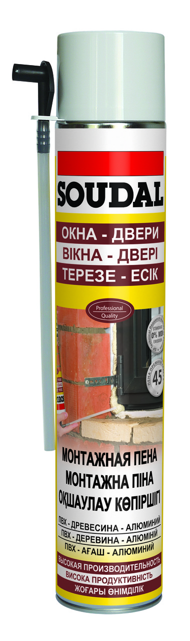 Ручная монтажная пена  "Soudal" ОКНА ДВЕРИ 750 мл