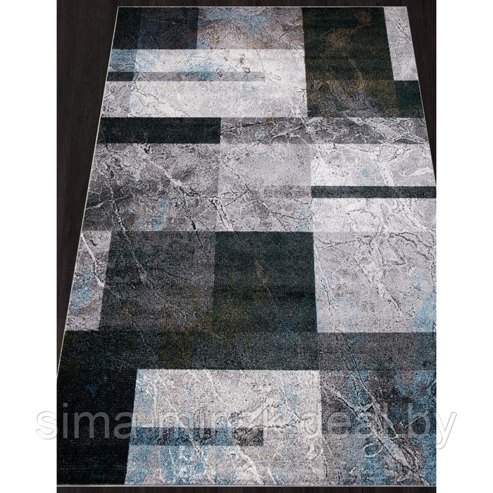 Ковер прямоугольный LONDON D828, размер 160x230 см, цвет gray-blue - фото 2 - id-p180254497