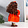 Кукла коллекционная керамика "Агата в ярко-оранжевом платье и банте, с рюшами" 30 см, фото 6
