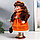 Кукла коллекционная керамика "Василиса в ярко-оранжевом платье, с рюшами, с сумочкой" 30 см   758616, фото 3