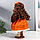 Кукла коллекционная керамика "Василиса в ярко-оранжевом платье, с рюшами, с сумочкой" 30 см   758616, фото 5