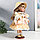 Кукла коллекционная керамика "Алиса в жёлтом платье с цветами, в соломенной шляпке" 30 см, фото 2