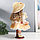 Кукла коллекционная керамика "Алиса в жёлтом платье с цветами, в соломенной шляпке" 30 см, фото 6