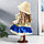 Кукла коллекционная керамика "Алиса в синем платье с цветами, в соломенной шляпке" 30 см, фото 4