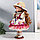 Кукла коллекционная керамика "Женечка в платье с цветами, в соломенной шляпке" 30 см, фото 3