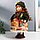 Кукла коллекционная керамика "Алёна в платье с цветами, в зелёной шапке и джемпере" 30 см, фото 3