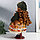 Кукла коллекционная керамика "Алёна в платье с цветами, в зелёной шапке и джемпере" 30 см, фото 4