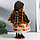 Кукла коллекционная керамика "Алёна в платье с цветами, в зелёной шапке и джемпере" 30 см, фото 5