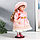 Кукла коллекционная керамика "Маша в розовом платье в клетку с ромашками, в шляпке" 30 см, фото 3