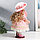 Кукла коллекционная керамика "Маша в розовом платье в клетку с ромашками, в шляпке" 30 см, фото 4