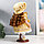 Кукла коллекционная керамика "Маша в жёлтом платье в клетку с ромашками, в шляпке" 30 см, фото 5