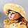 Кукла коллекционная керамика "Маша в жёлтом платье в клетку с ромашками, в шляпке" 30 см, фото 6