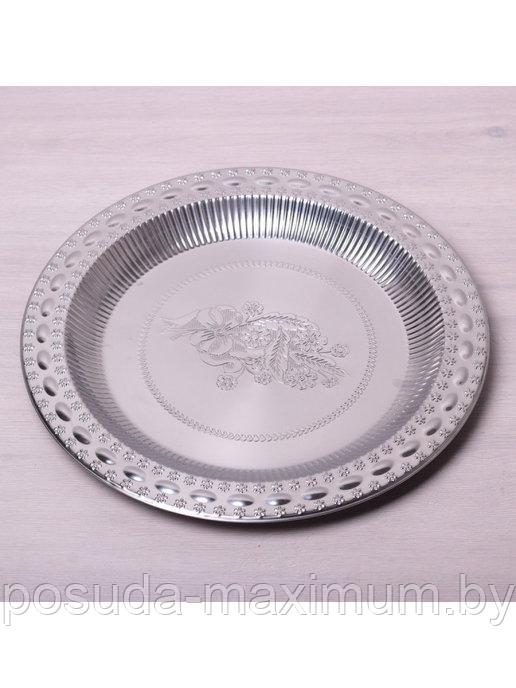 Поднос  из нержавеющей стали Kamille KM-4371 40 х 3.5 см