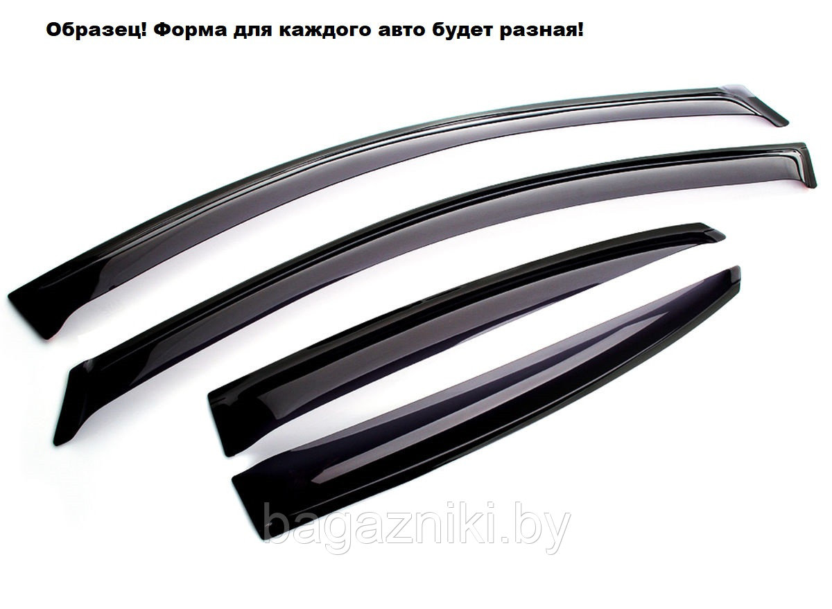 Ветровики клеящиеся Auto Plex Hyundai Santa Fe II 2006-2012 - фото 1 - id-p180262162