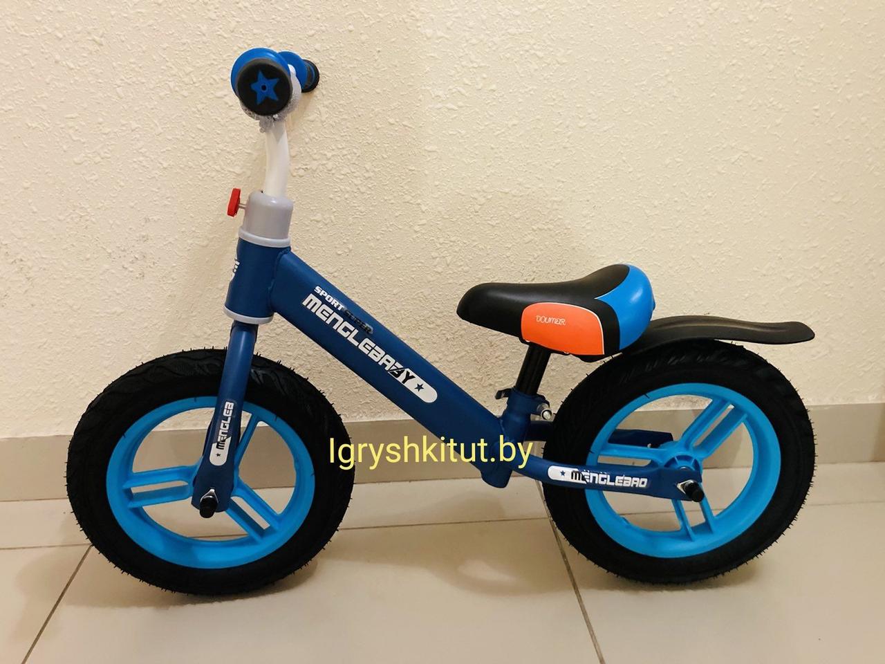Детский беговел, колёса ПВХ с резиновым покрытием, хорошее качество, синий