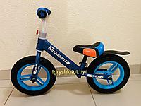 Детский беговел, колёса ПВХ с резиновым покрытием, хорошее качество, синий, фото 1