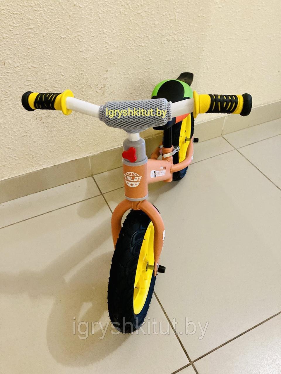 Детский беговел, колёса ПВХ с резиновым покрытием, хорошее качество, персиковый - фото 2 - id-p180264002