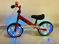 Детский беговел  с подсветкой колес, арт S-05  красный, фото 1