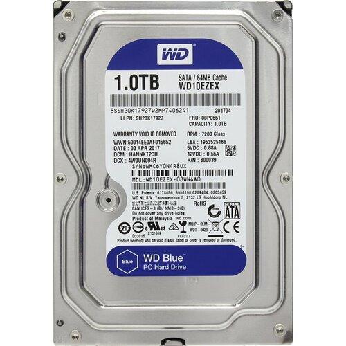 HDD 3.5" SATA-III WD 1Tb Caviar Blue WD10EZEX 7200RPM 64Mb 6Gb/s