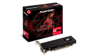 Видеокарта  PowerColor RX 550 Red Dragon LP (AXRX 550 4GBD5-HLE) Low Profile 4Gb DDR5 DVI+ HDMI+DP RTL