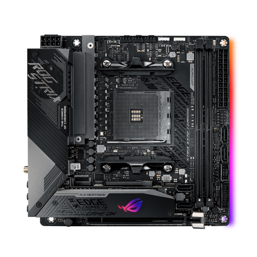 Материнская плата ASUS ROG STRIX X570-I GAMING Soc-AM4 (X570) GbLAN, PCIe 4.0,Dual M.2 with heatsinks,HDMI,