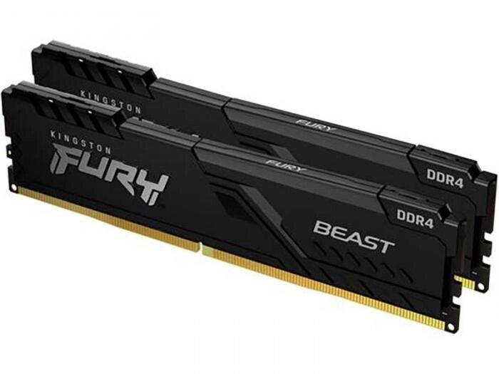 DDR4 32Gb KiTof2 PC-29800 3733Mhz Kingston FURY Beast (KF437C19BB1K2/32) Black CL19