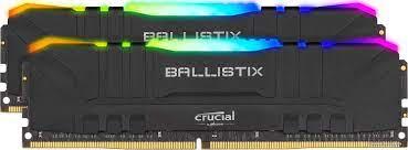 DDR4 32Gb KiTof2 PC-25600 3200MHz Crucial Ballistix RGB (BL2K16G32C16U4BL) Black