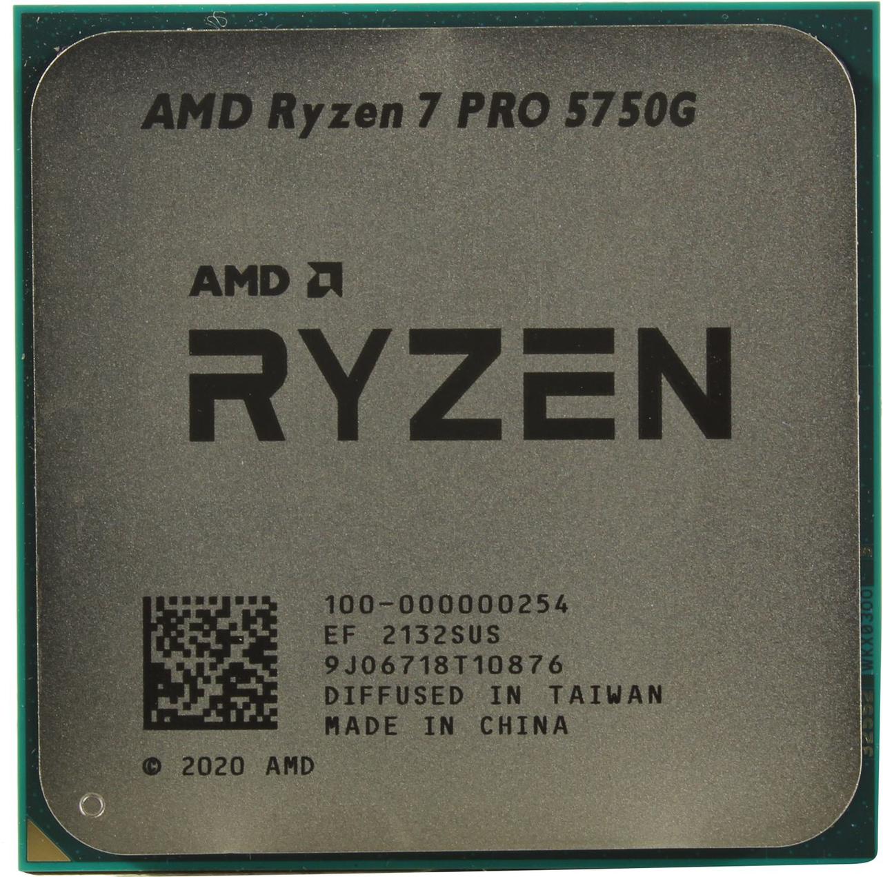 Процессор Socket-AM4 AMD Ryzen 7 PRO 5750G (100-100000254MPK) 8C/16T 3.8GHz/4.6GHz 4+16Mb 65W Radeon Vega 8