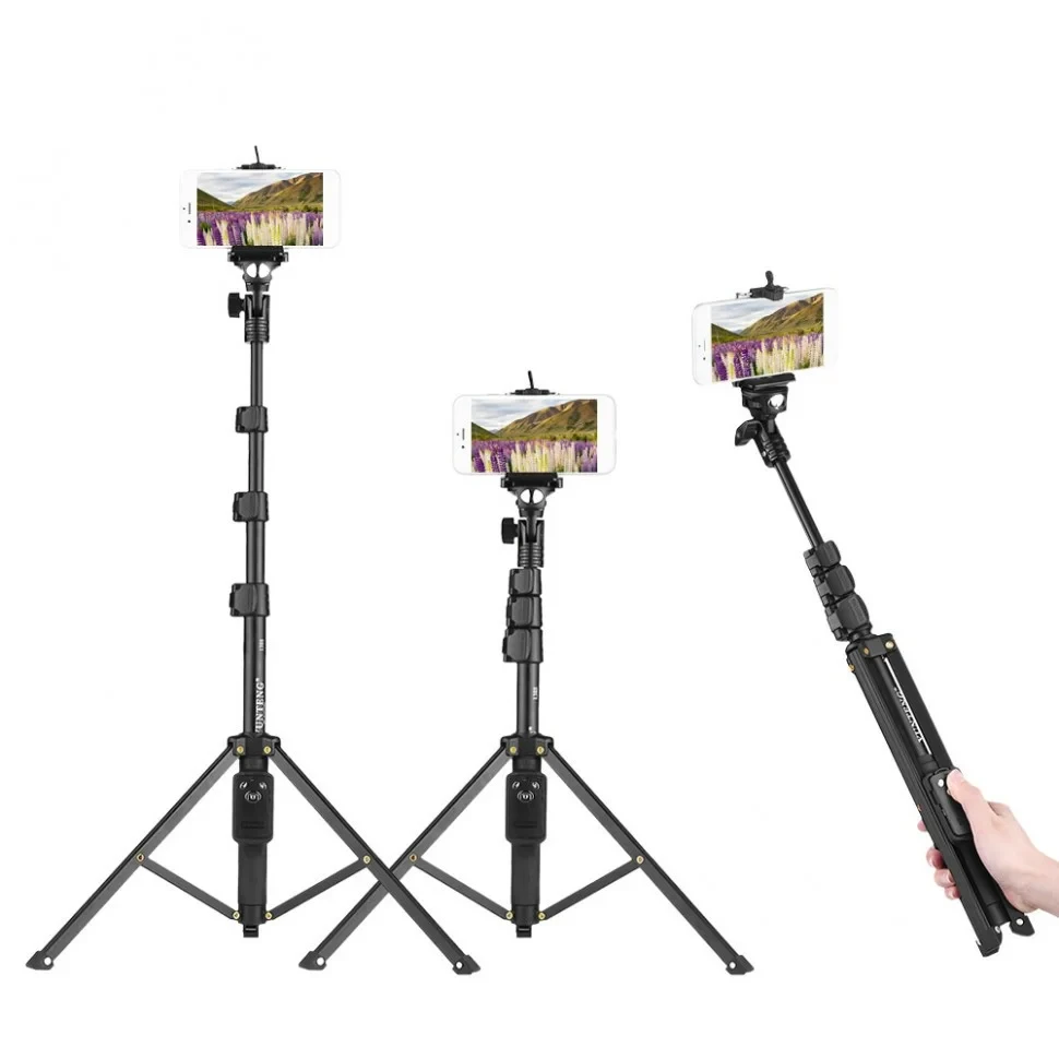 Штатив-моно телескопический с пультом ДУ профессиональный для камеры и телефона Yunteng 1388 трипод Tripod - фото 3 - id-p180266674