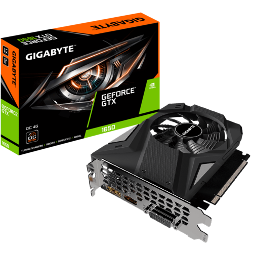 Видеокарта Gigabyte GTX 1650 (GV-N1656OC-4GD) 4Gb DDR6 DVI+HDMI+DP RTL
