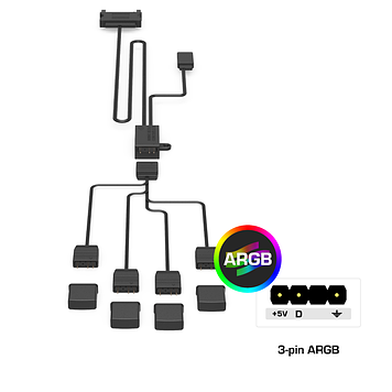 Модуль управления ARGB подсветкой SilentiumPC Nano Reset ARGB Kit (SPC279)