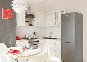 Угловая кухня Бостон 31 - 1,5×1,2 м -  акация белая/акация графит (варианты цвета) фабрика Интермебель