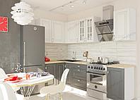 Угловая кухня Бостон 36 - 2,7×1,2 м - акация белая/акация графит (варианты цвета) фабрика Интермебель