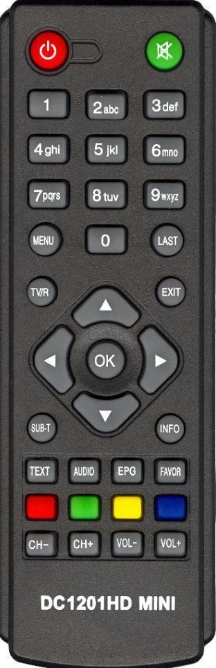 ПДУ для D-Color DC1201HD mini DVB-T2 SkyTech 97g ic DVB-T2 911HD (серия HOB1573)