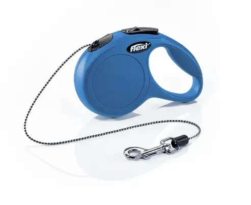 Поводок-рулетка Flexi NEW CLASSIC до 8 кг/3 м синий (трос) - фото 1 - id-p104081957
