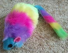 Игрушка мышка плюшевая разноцветная 11 см