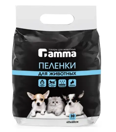 Пеленки для собак Gamma 400*600 мм (30 шт)