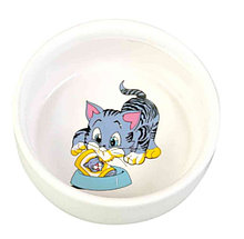 Миска "TRIXIE" керамическая для кошек с изображением 0.3 л/диам. 11 см (4009)