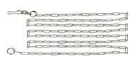 Цепь привязочная с карабином для собак TRIOL диаметр проволоки 5 мм* длина 2.8 м