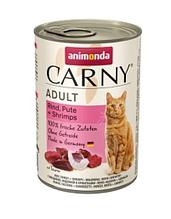 Консервы для кошек Animonda CARNY Adult говядина, индейка, креветки 800 гр (83735)
