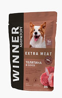 Влажный корм для всех пород собак Winner Extra Meat (телятина в соусе)