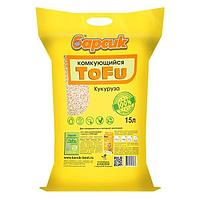 Соевый наполнитель "Барсик" TOFU Кукурузный 15 л