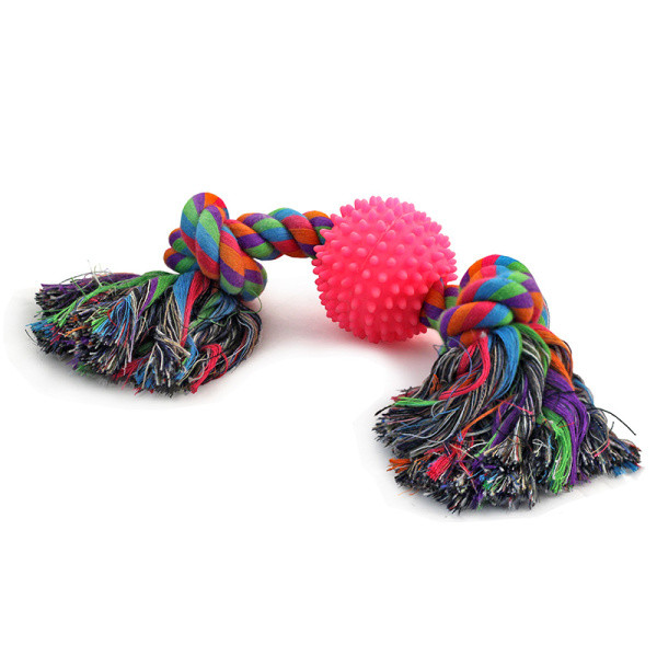 Игрушка для собак TRIOL "Веревка, 2 узла и мяч" (12111011) - фото 1 - id-p111571648
