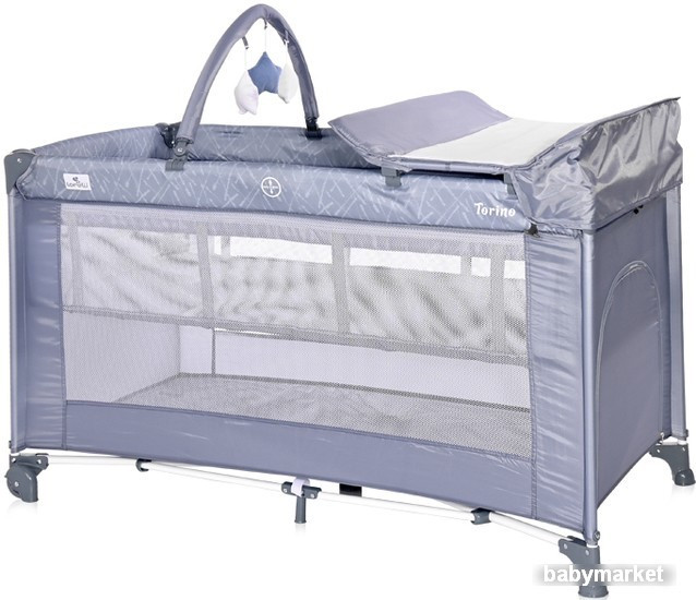 Манеж-кровать Lorelli Torino 2 Plus (silver blue)