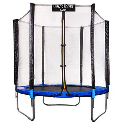 Батут Atlas Sport 183 см с внешней сеткой без лестницы BLUE, фото 2